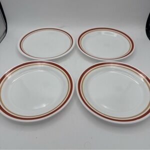 VTG Corelle Cinnamon Chestnut 6.75” bread And Butter Dessert Plates Set of 4